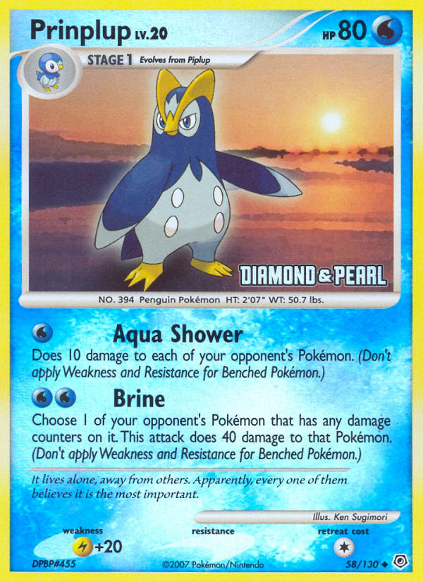 Diamond & Pearl Prinplup #58 Promo